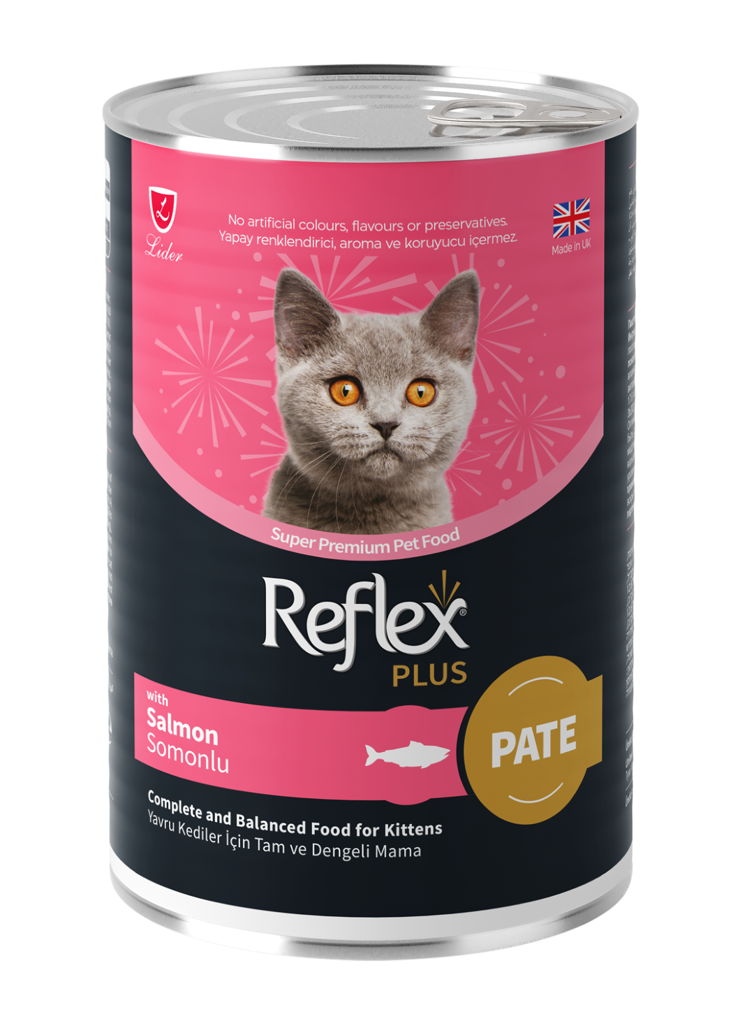 REFLEX PLUS CAN KITTEN FOOD SALMON IN PATE 400G
